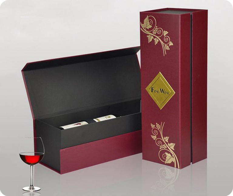 红酒包装礼品盒 单只装翻盖葡萄酒白酒礼盒